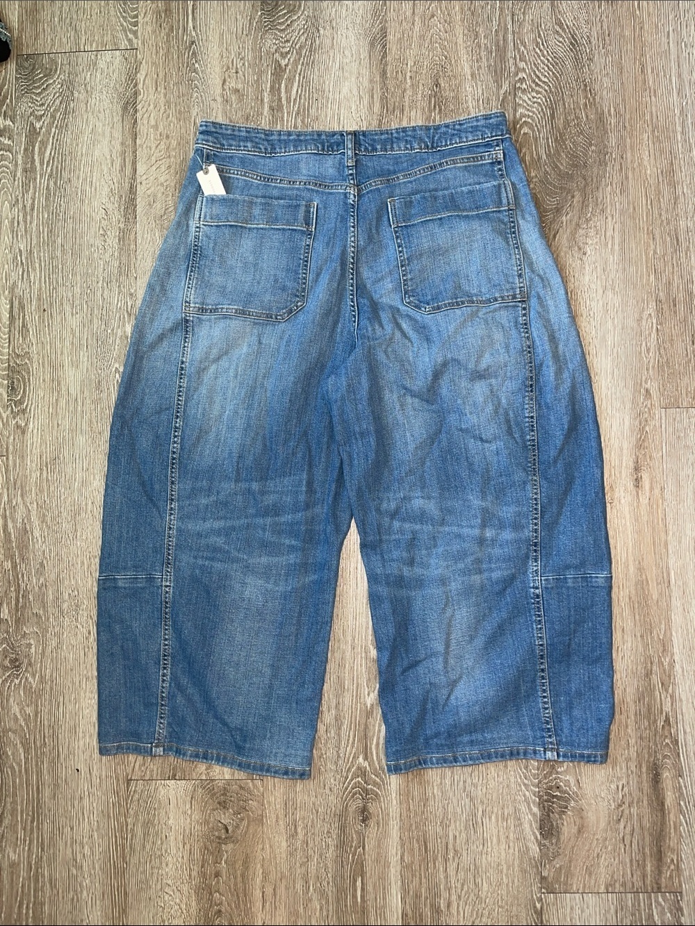 New Pilcro The Kenna high -Rise Heritage Barrel Jeans 32 denim pants crop - Picture 7 of 7